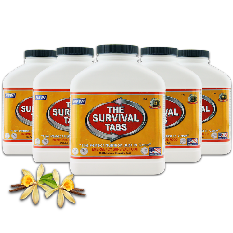 Survival Tabs – Long Term Food Storage – 25 Years Shelf Life – Gluten Free and Non-GMO