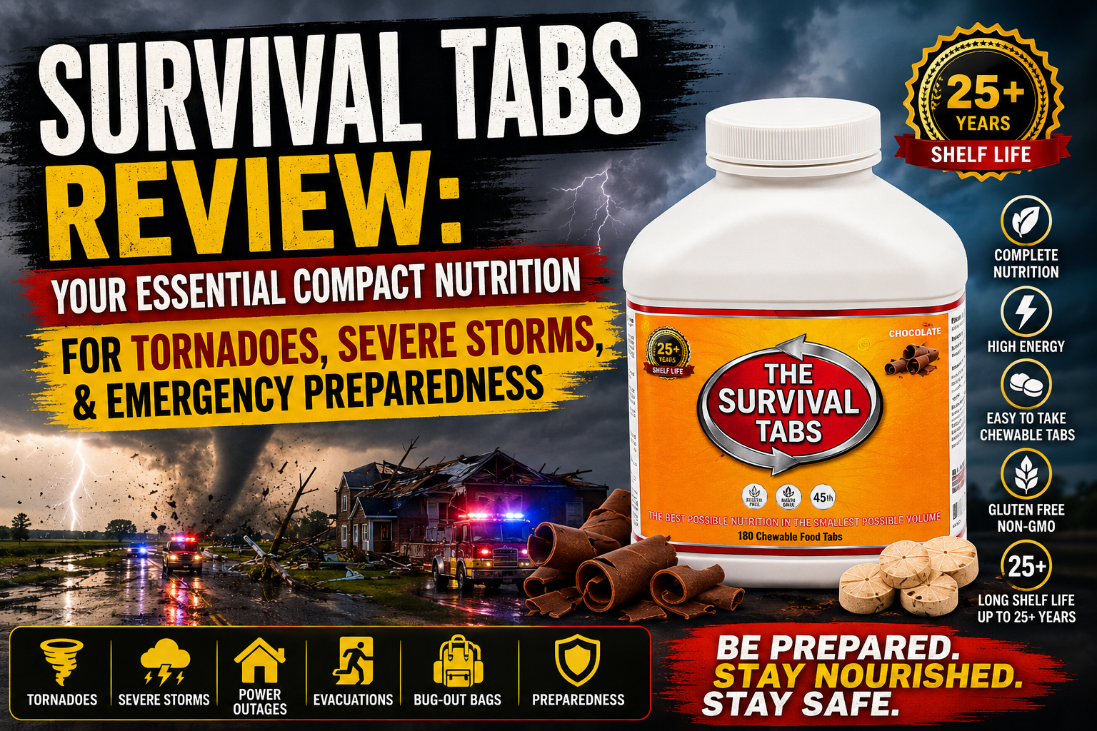 Your Essential Compact Nutrition for Tornadoes, Severe Storms, and Emergency Preparedness