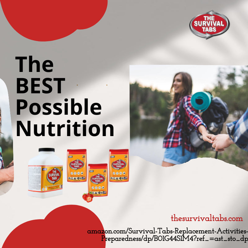 Survival Tabs are nutrient-dense food tablets designed specifically for emergency survival situations like wildfire evacuation