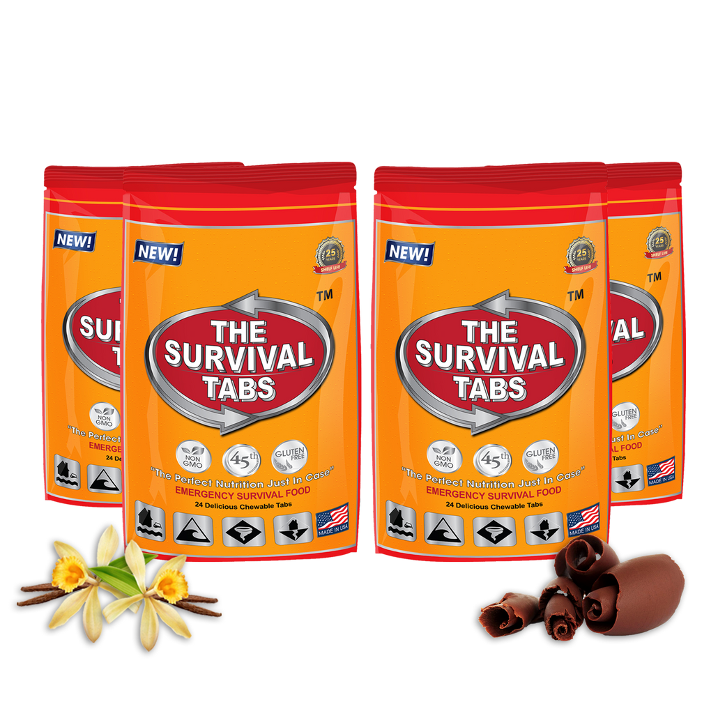 Survival Tabs 8-Day Emergency Food Supply – 96 Tabs for Tornado, Hurricane, Disaster Relief – Long Shelf Life, Lightweight, No Prep Emergency Food Ration Non-GMO Gluten-Free