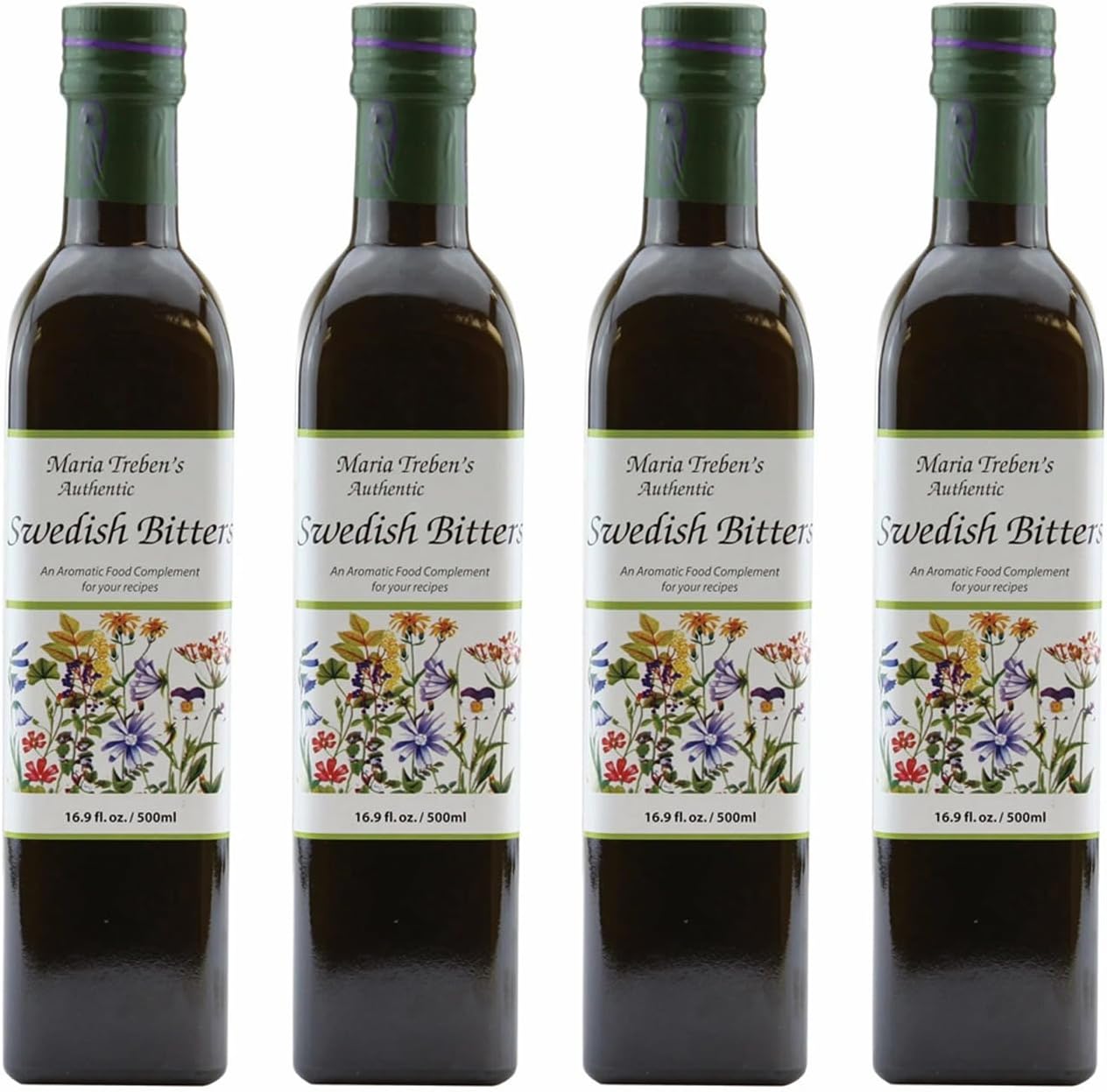 The Survival Tabs Authentic Maria Treben Swedish Bitters 500ml 16.9oz x 4 Bottles Herbal Wellness Supplement