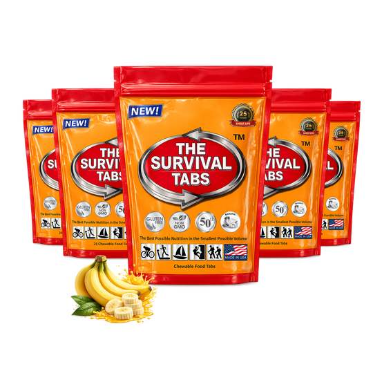 Survival Food Tabs in a Backpack 120 tabs Banana