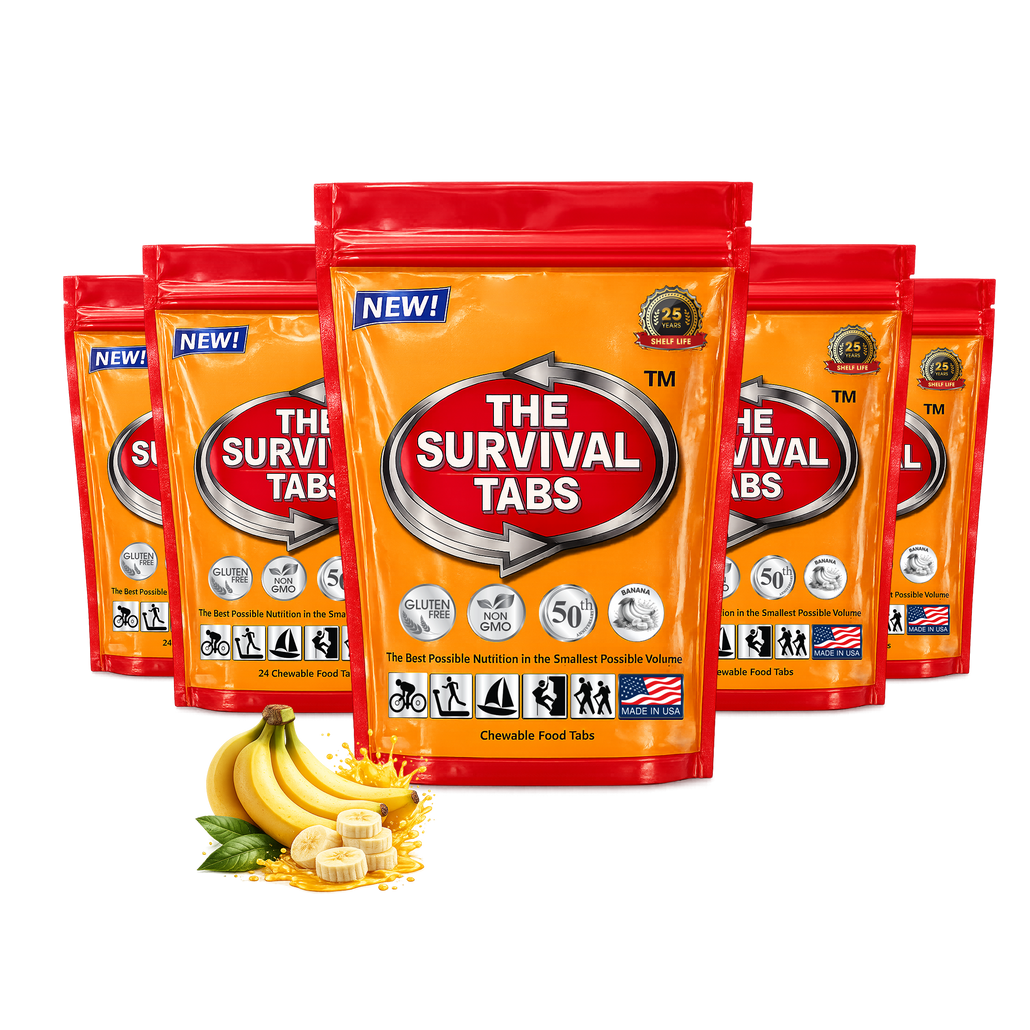 Survival Food Tabs in a Backpack 120 tabs Banana