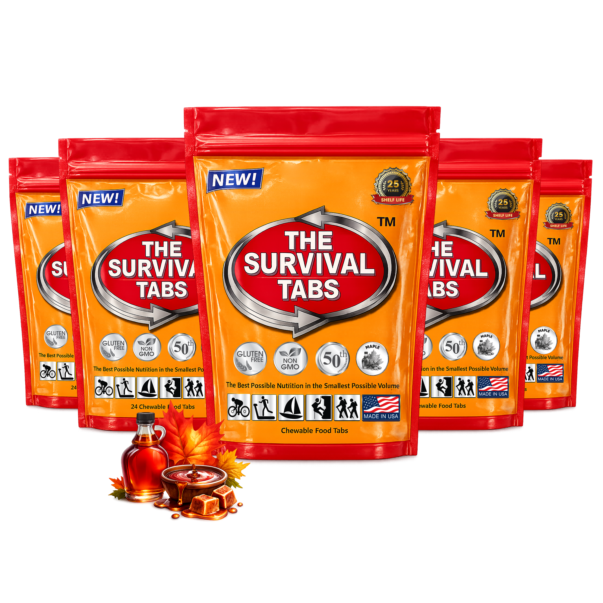 Family emergency shelf survival food tabs 120 tabs maple
