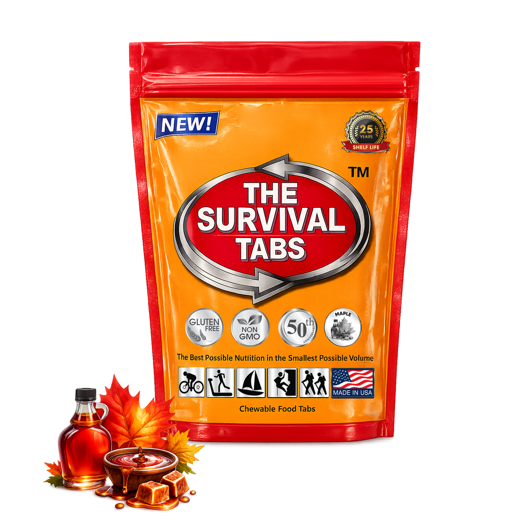 Survival Tabs Maple Emergency Food Pouch 24 Survival Food Tablets Bug Out Bag Essentials Long Term Food Storage