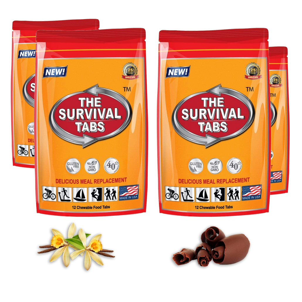 Emergency Food Survival Protein Substitute MRE Tabs - Vitality Sciences Survival tabs (4 Day Supply)