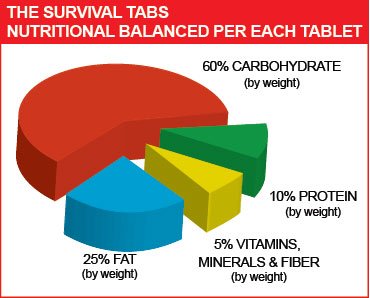 Survival Tabs 15 days Food Supply x 10 Bottles Gluten Free and Non-GMO 25 Years Shelf Life - Butterscotch Flavor.