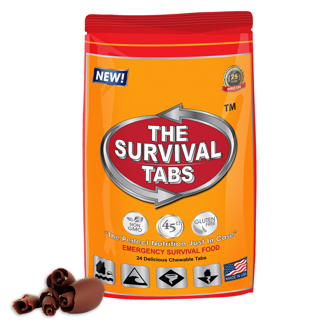 Survival Tabs 2-Days Survival Food Supply Survival food, emergency food , emergency meals ready to eat, Chocolate-Gluten Free And Non-Gmo 