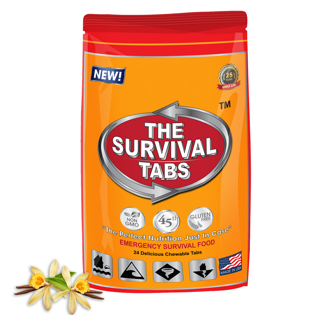 Survival Tabs 2-Days Survival Food Supply Vanilla Malt-Gluten Free And Non-Gmo